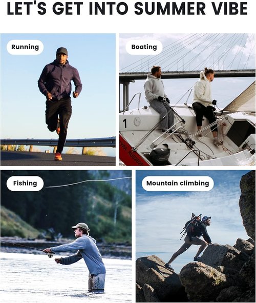 Maamgic Sun Protection Hoodie - UPF 50+ Long Sleeve SPF Fishing Shirt for Men | Outdoor UV Shield
