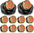Highergo 10 Pcs Trophy Rings Set - Softball, Baseball, Basketball & More | Includes Display Stand