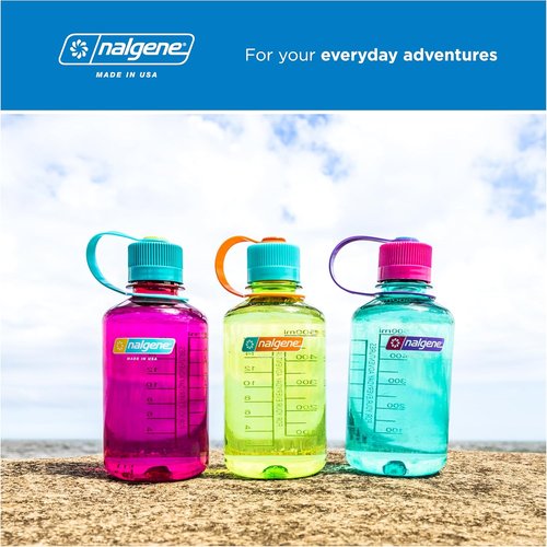 Nalgene 16 oz Narrow Mouth Water Bottle - BPA-Free, Durable & Leak-Proof | Lightweight Aubergine Travel Bottle