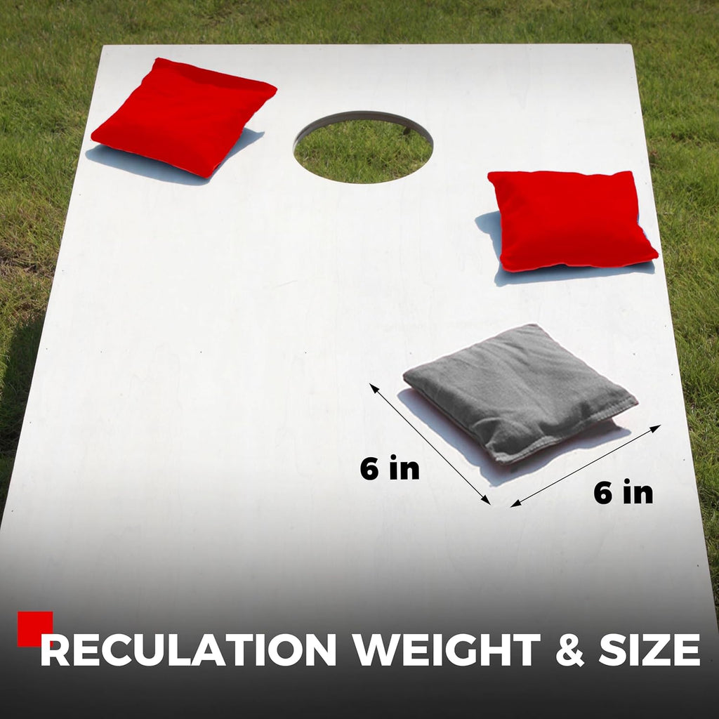 SPORT BEATS Cornhole Bags - Regulation Weight & Size Set of 8 with Carry Case