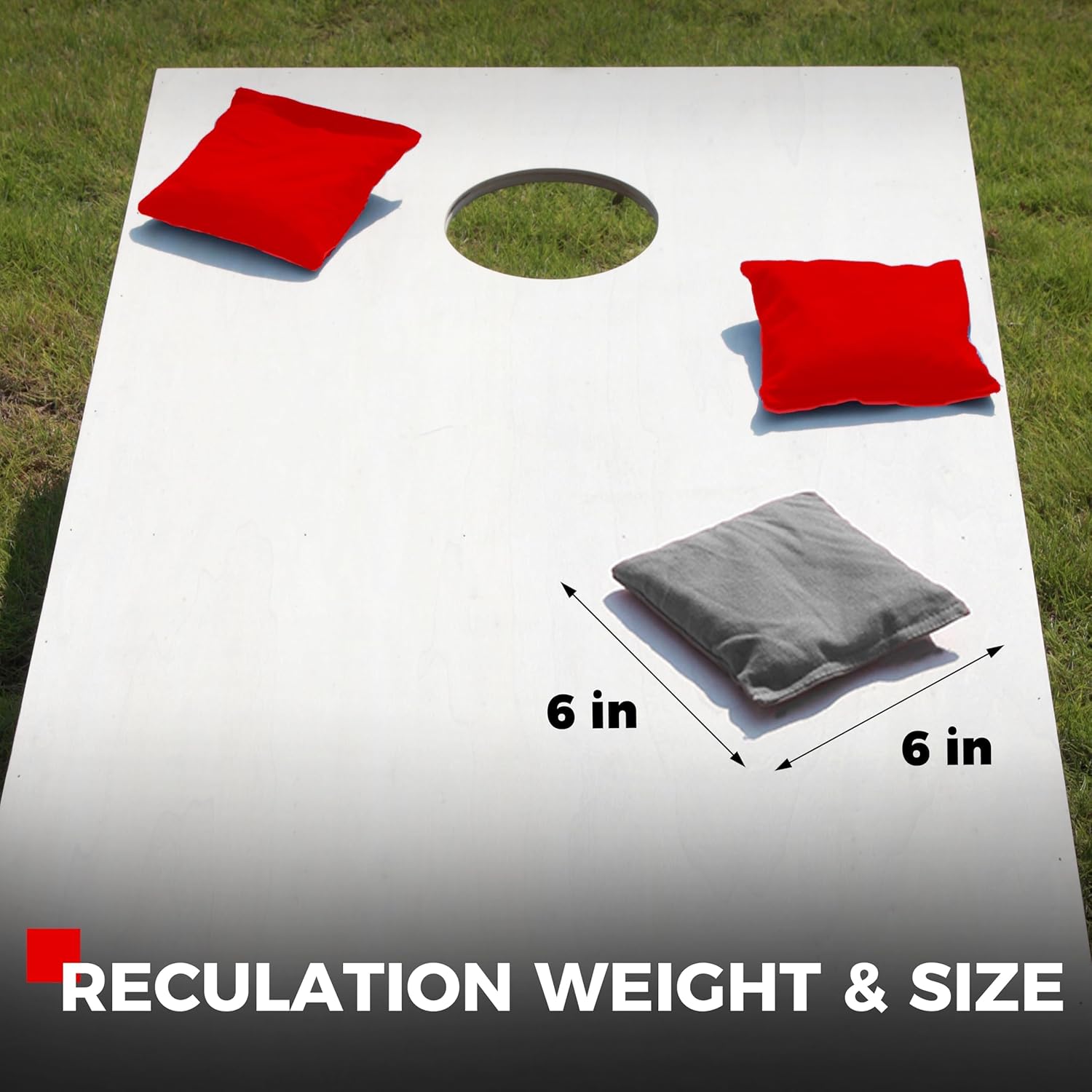 SPORT BEATS Cornhole Bags - Regulation Weight & Size Set of 8 with Carry Case