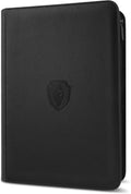Fabmaker Premium Zip Card Binder - 9 Pocket Trading Card Album with Sturdy PU Cover | Black