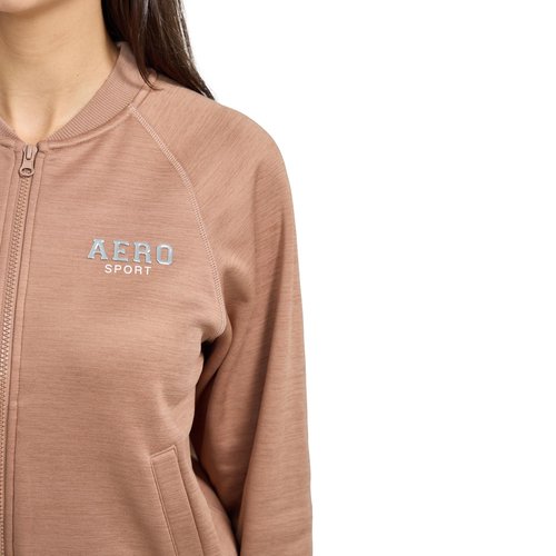 Aeropostale Women's Fleece Lined Bomber Jacket by Aero Sport, Brown, Size M