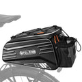 WOTOW Bike Rear Rack Bag - 10L Hard Shell Waterproof Bike Trunk Pannier with Shoulder Strap, Reflective Bicycle Rear Rack Saddle Seat Bag for Travel Outdoor Cycling Ebike Accessories