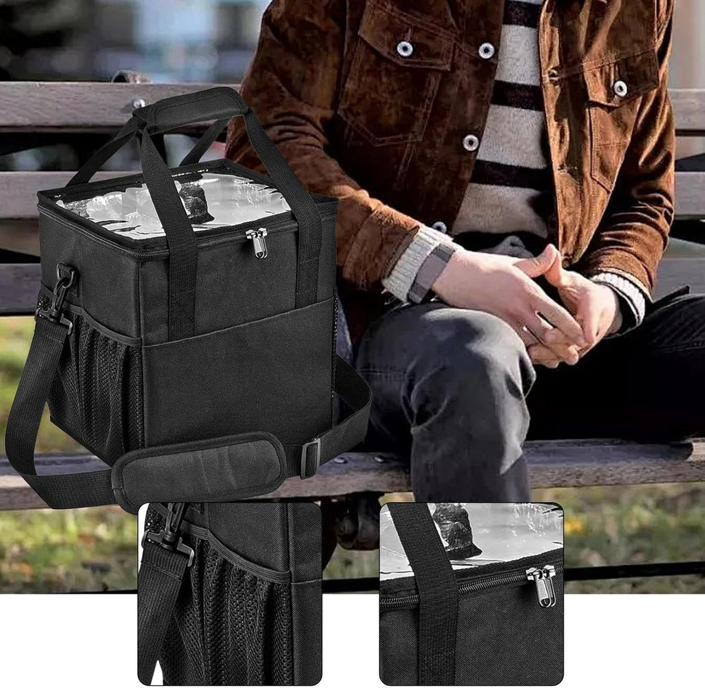 Skiennix 4-Cup Drink Carrier - Water-Resistant Nylon Beverage Holder for Camping & Travel