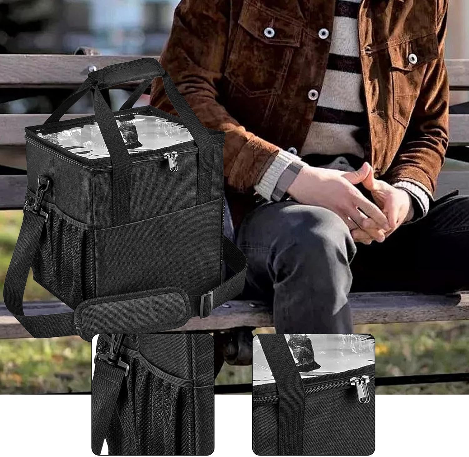 Skiennix 4-Cup Drink Carrier - Water-Resistant Nylon Beverage Holder for Camping & Travel