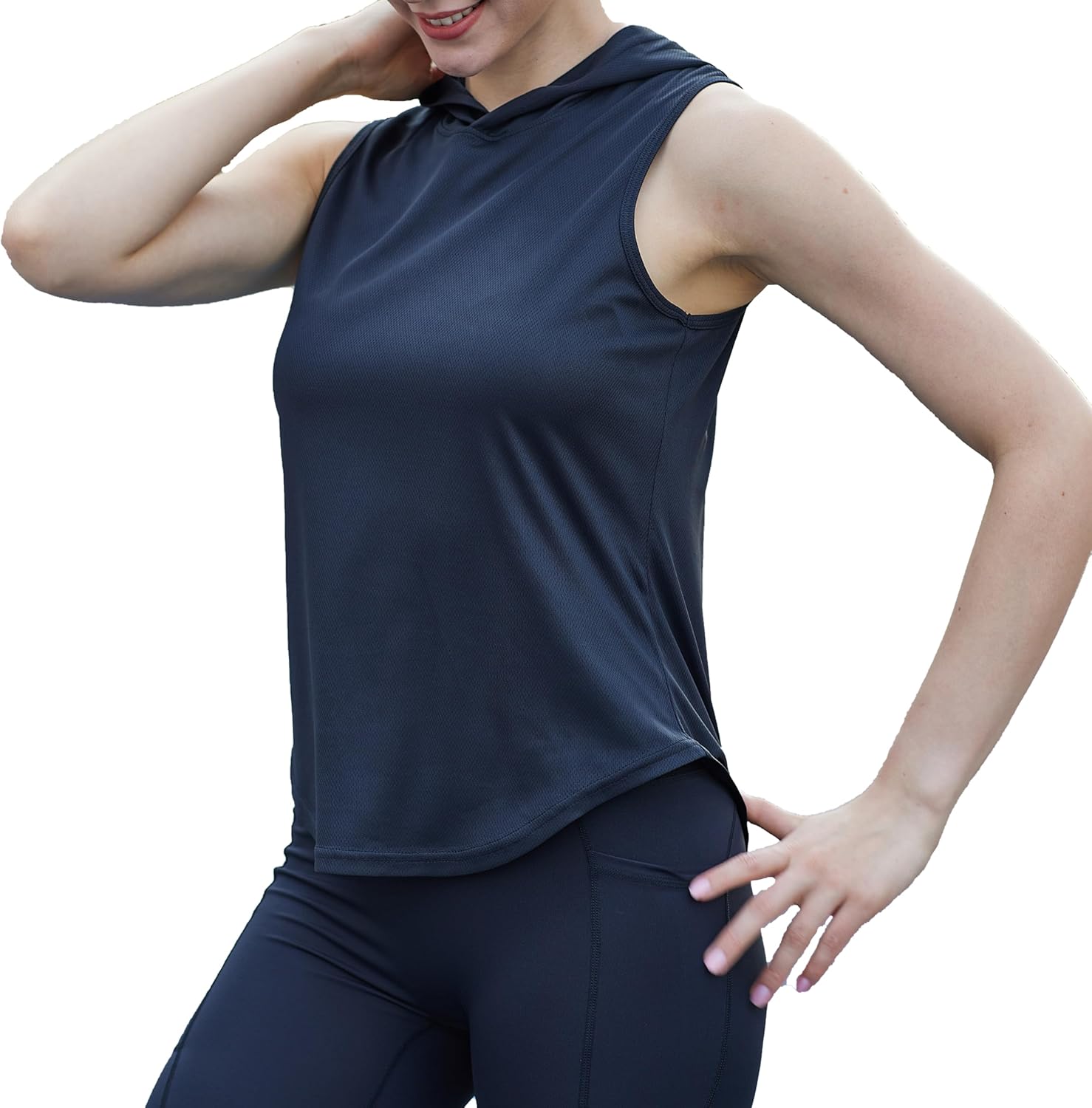 Skiennix Women's Hooded Yoga Tank Top - Quick Dry Sleeveless Running Shirt | Perfect for Gym Workouts