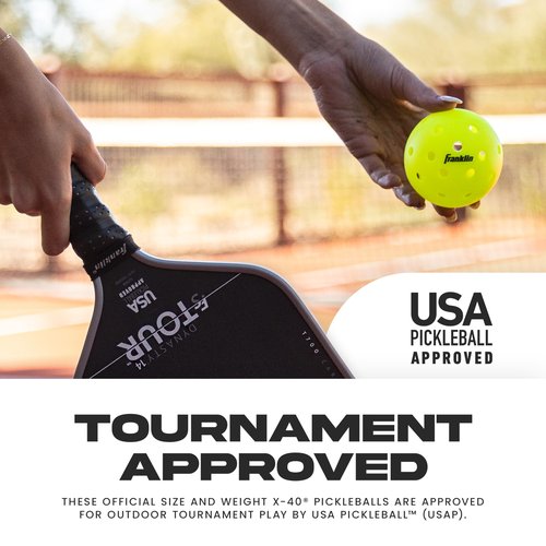 Franklin Sports x-40 Performance Outdoor Pickleballs - Usapa Approved (12 Pack)