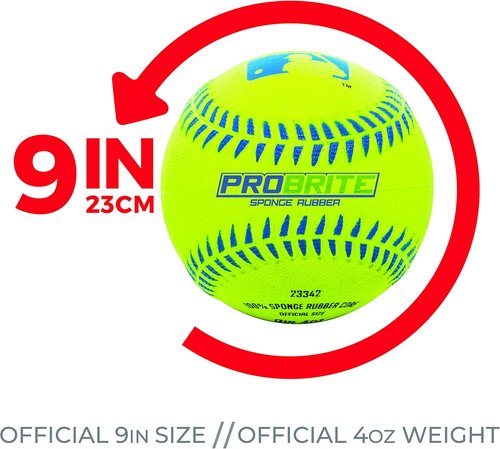 Franklin Sports - Pro Brite Neon Rubber Teeball - Youth Baseball & Softball for Indoor/Outdoor Play