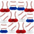 12PCS Baseball Birthday Party Decorations Baseball Honeycomb Centerpieces Sports Themed Party Decorations Baseball Table Topper Baseball Centerpieces for Table Sport Birthday Baby Shower Supplies