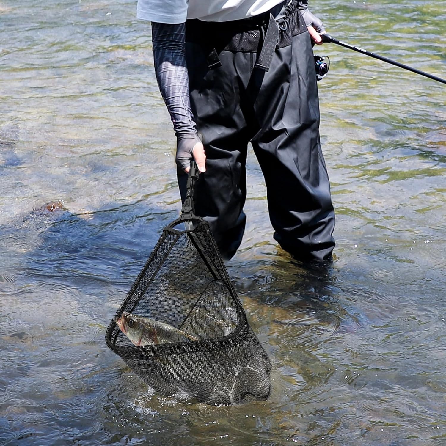Skiennix Fishing Net - Telescoping Handle & Collapsible Design - Quick Unfolding for Easy Use