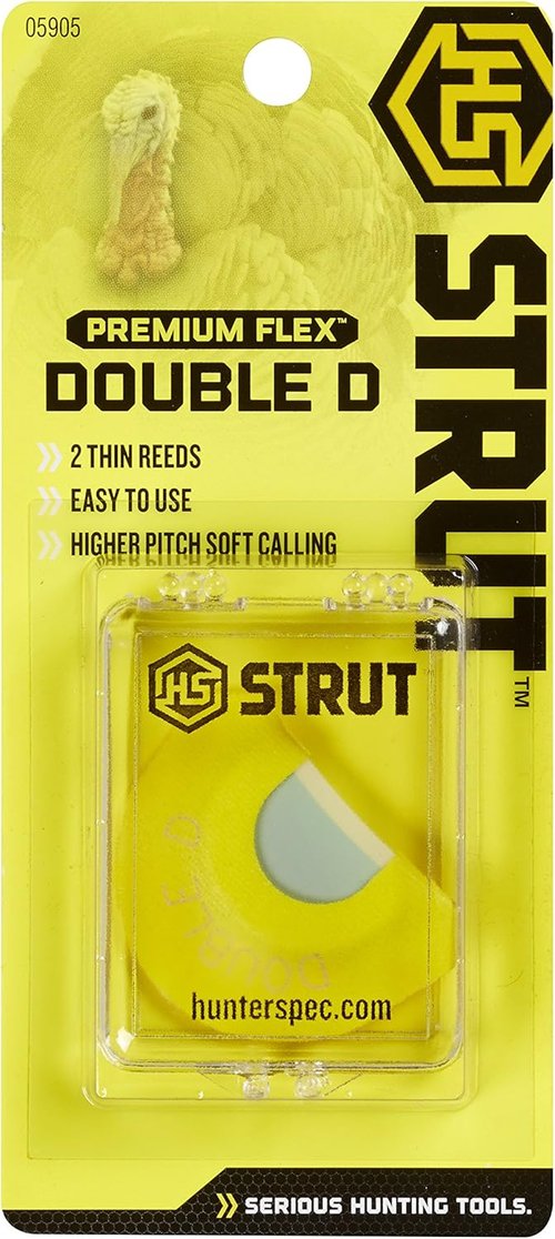 Hunters Specialties H.S. STRUT Double D Diaphragm Turkey Call - Premium Flex | Multi-Color, Standard Size