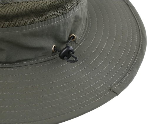 Connectyle UPF 50+ Wide Brim Sun Hat - Breathable Cowboy Boonie Cap for Outdoor UV Protection | Ideal for Fishing & Hiking