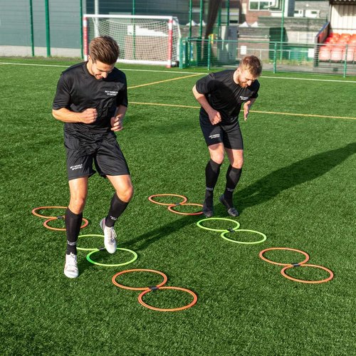 FORZA Agility Rings - 12 Pack Speed & Agility Training Equipment for Athletes | 10 Color Options