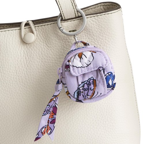 Vera Bradley Women's Premium Cotton Original Backpack Bag Charm, Wing in Flight, One Size