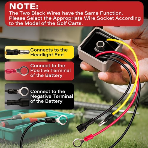 KyuerWK Golf Cart Voltage Regulator Rectifier, Fits 1992-Up Gas Club Car DS & Carryall, OEM# 1015777, 1015777 - EPIGC113, 1027101-01, 102711201
