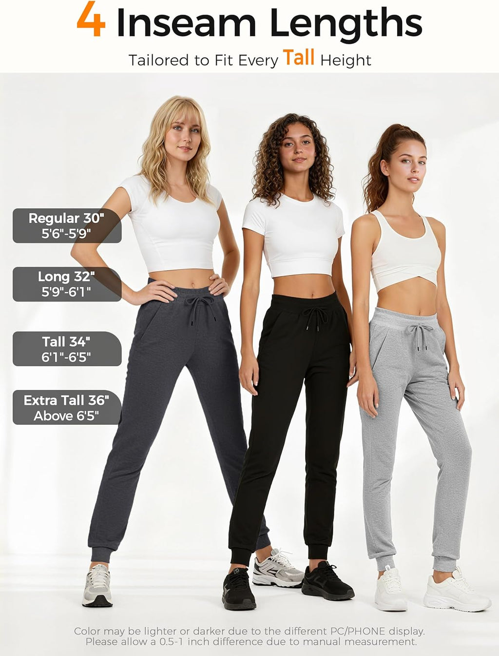 SEVEGO Lightweight Cotton Joggers for Women - Comfortable Athletic Pants | Available in 30/32/34/36 Inseam