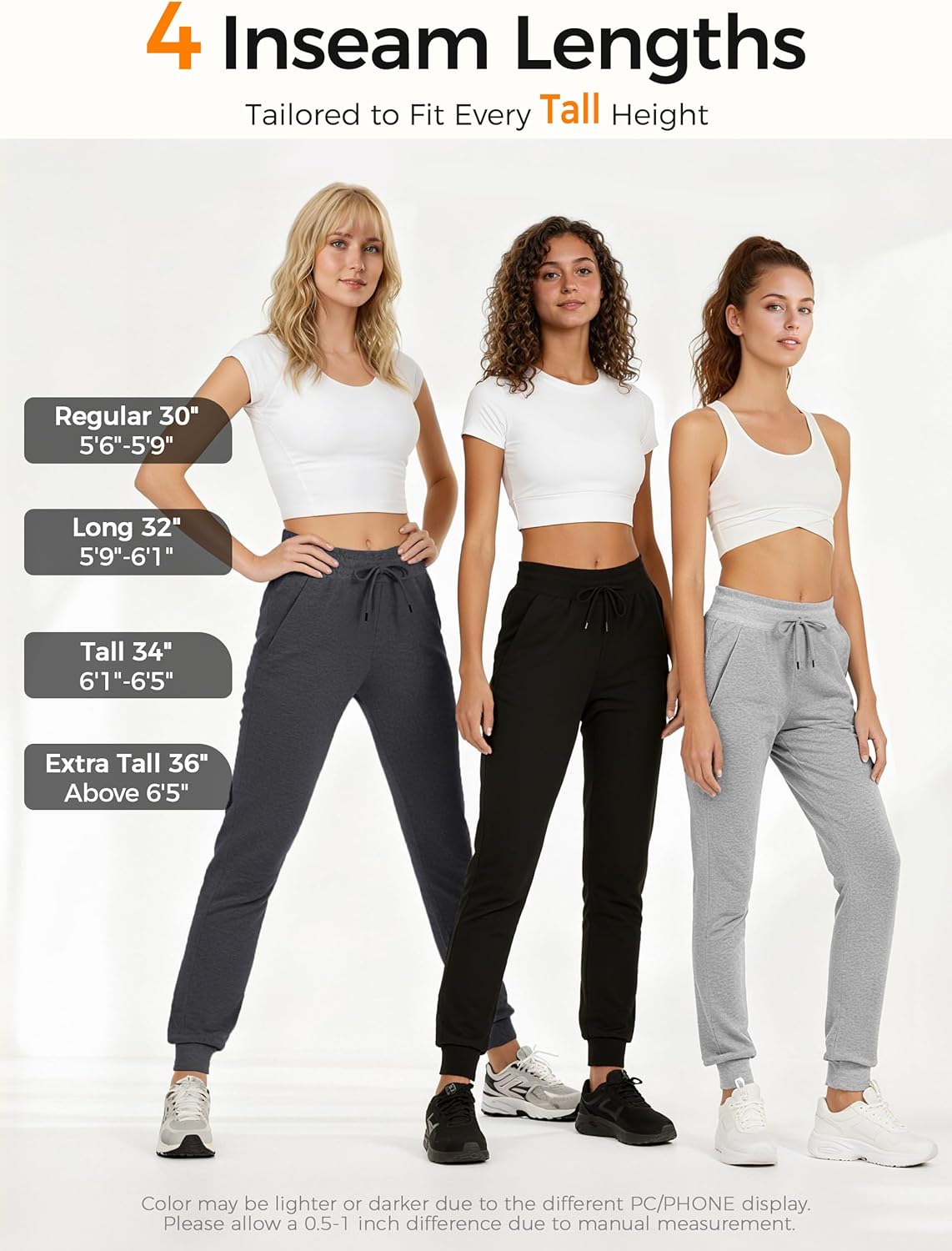 SEVEGO Lightweight Cotton Joggers for Women - Comfortable Athletic Pants | Available in 30/32/34/36 Inseam