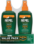 Repel Insect Repellent - Sportsman Max Formula with 40% DEET | Long-Lasting Protection Against Mosquitoes, Ticks & Gnats - 6 fl oz (Pack of 2)