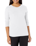 Fruit of the Loom Womens Micro Waffle Thermal Underwear Tee, White - 1 Pack, Large