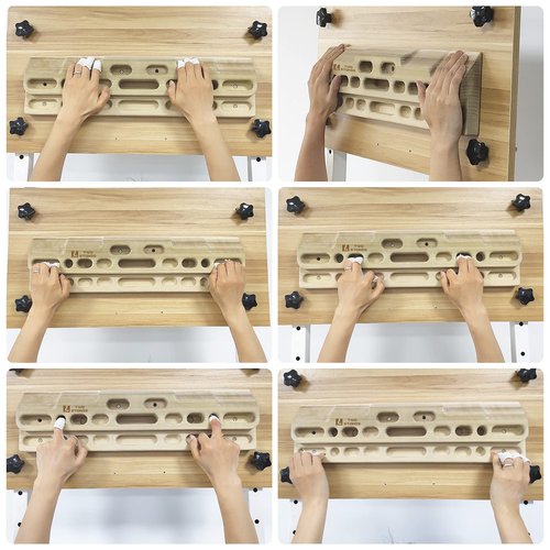TWO STONES Climbing Hangboard Rock Climbing Training as Climbing Fingerboard with Jugs, Slopes and Edges, Pockets as Door Mounted Training Station Rock Climbing Pull Up Bar (CJ-HB2002)