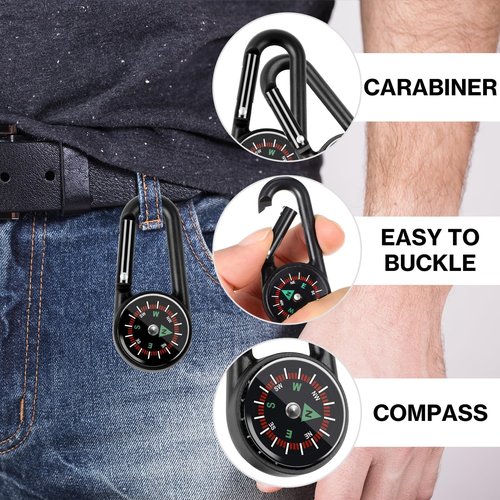 30 Pcs Mini Compass Keychain for Kids Bulk, Small Pocket Magnetic Compass Survival Hiking for Outdoor Survival Camping Party Backpacking Accessory (30)