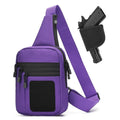 YUNCAIMAOYI Crossbody Shoulder Bag for Men - Ccw Sling Bag - Tactical Crossbody Bag (Purple)