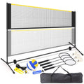 Badminton Pickleball Net, Adjustable Height Portable Badminton Net-2-in-1 Volleyball and Badminton Set, Pickleball Net for Tennis Indoor Outdoor Court