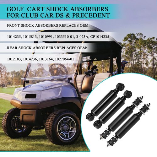 10L0L Golf Cart Front Rear Shock Absorber Set Heavy Duty Shock Absorber Fits Club Car DS 1988-up, Precedent 2004-up Gas or Electric, Replaces OEM# 1014235 1015813 1010991 1012183 1014236 1013164