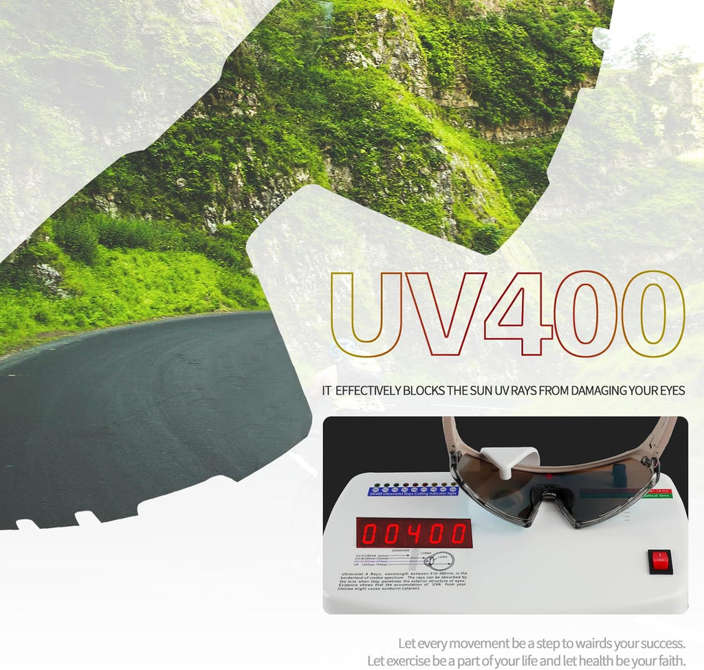 OULAIQI Cycling Glasses - UV400 Protection Sunglasses for Men & Women | Ideal for Sports & Outdoor Activities