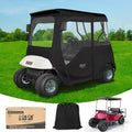 10L0L 2 Passenger Golf Cart Driving Enclosure for EZGO TXT/RXV Model, 4-Sided Clear Window 600D Rain Cover All Weather Windproof Waterproof Snow-Proof - Deluxe Edition