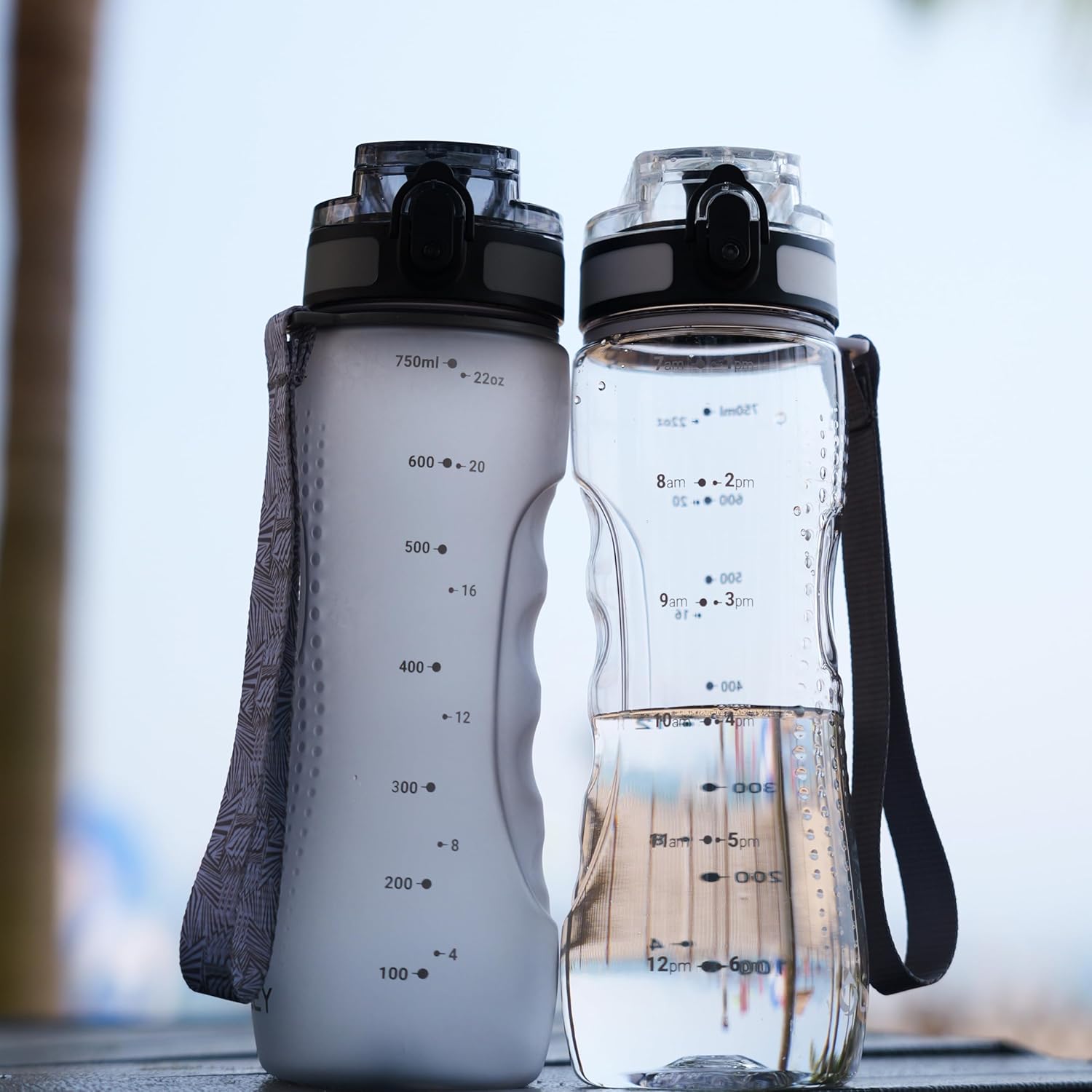 OLDLEY 25 oz Motivational Water Bottle - Leakproof & BPA-Free with Time Markers | Ideal for Gym, School & Travel