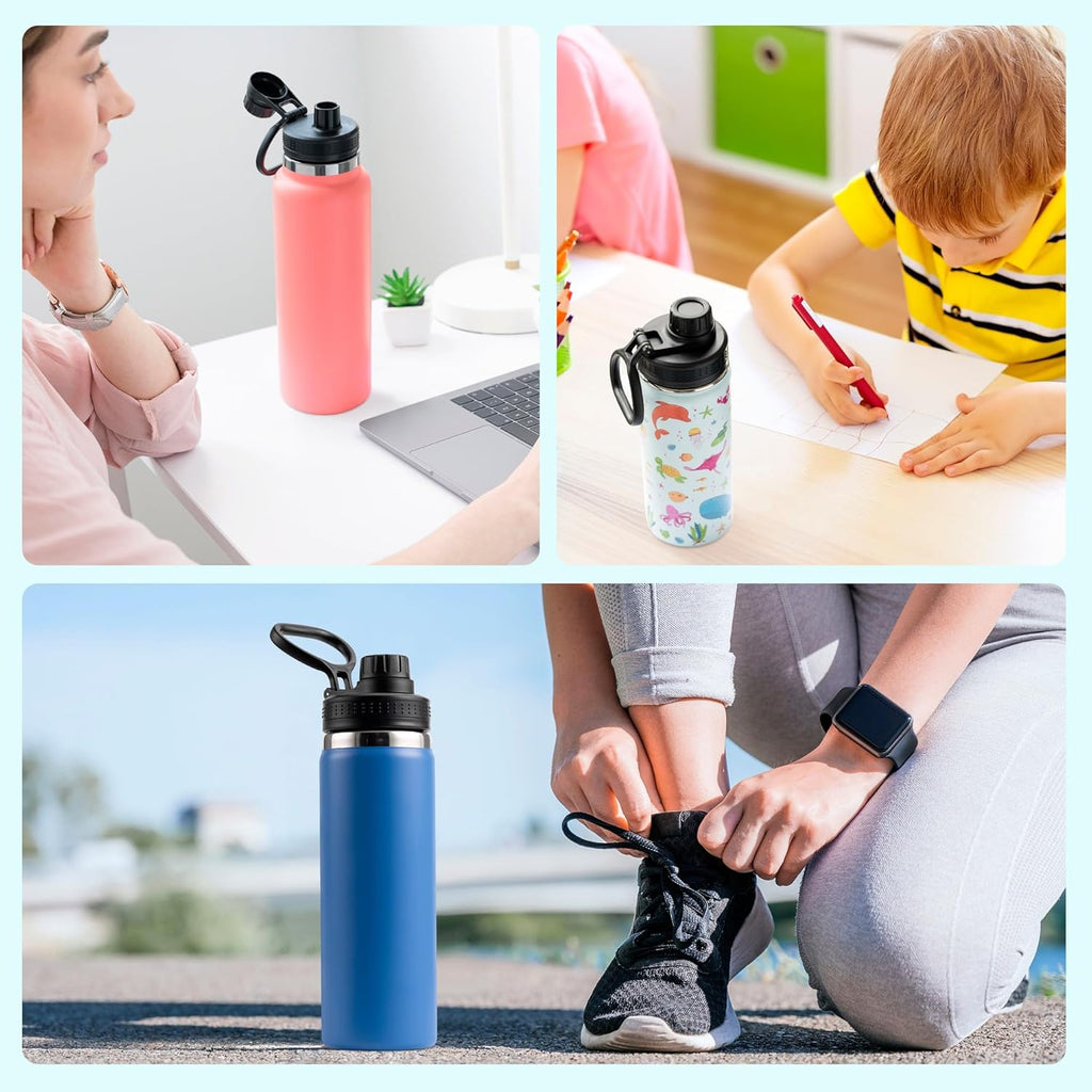 Simple Modern Wide Mouth Water Bottle Lid - BPA-Free Leak-Proof Spout with Flexible Handle | Fits Hydro Flask 12-64 Oz