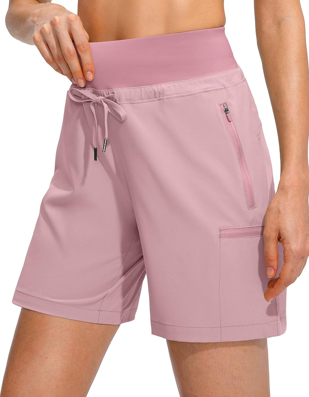 Obla Women's Hiking Cargo Shorts - Quick Dry, Soft High Waisted, 7-Inch Length for Summer Adventures