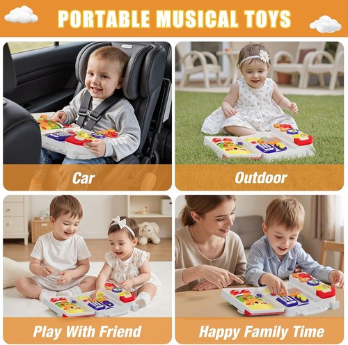 HYES Montessori Toys - LED Light & Music Sensory Play for Toddlers Ages 1-5 | Perfect Birthday Gift