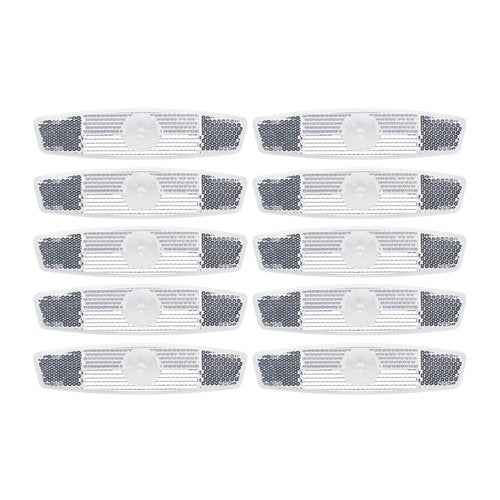 DEMYPROX Bicycle Wheel Reflectors, Plastic Bike Wheel Reflectors for Night Riding, Safety for Road Mountain Bicycle Night Riding White (10 PCS)