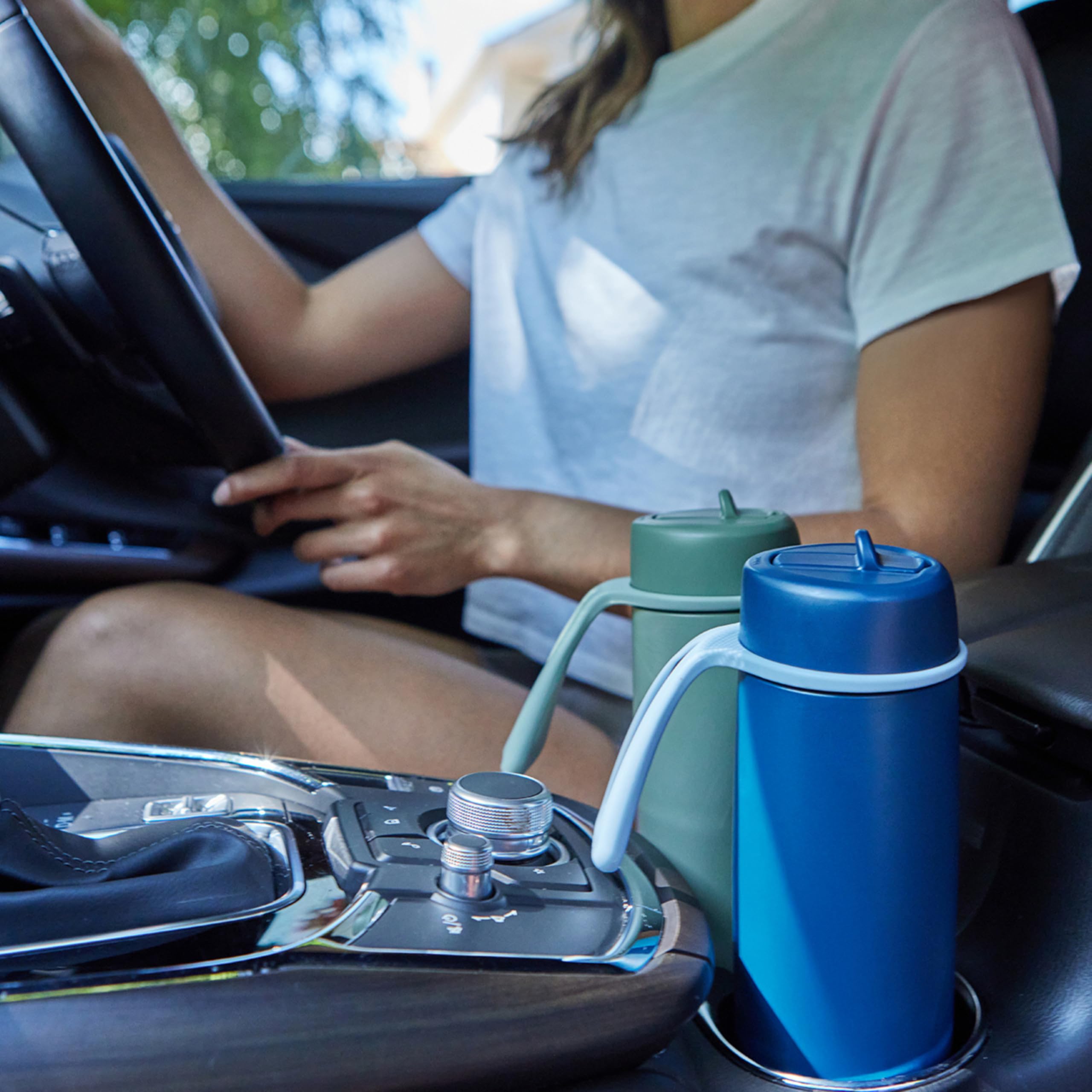 b.box 23oz Insulated Water Bottle w/Flip Top Lid for All Ages - 44 Hours Cold - Leak Proof Stainless Steel Water Bottle with Lid & Straw for Travel, Gym & School, BPA Free - Spearmint