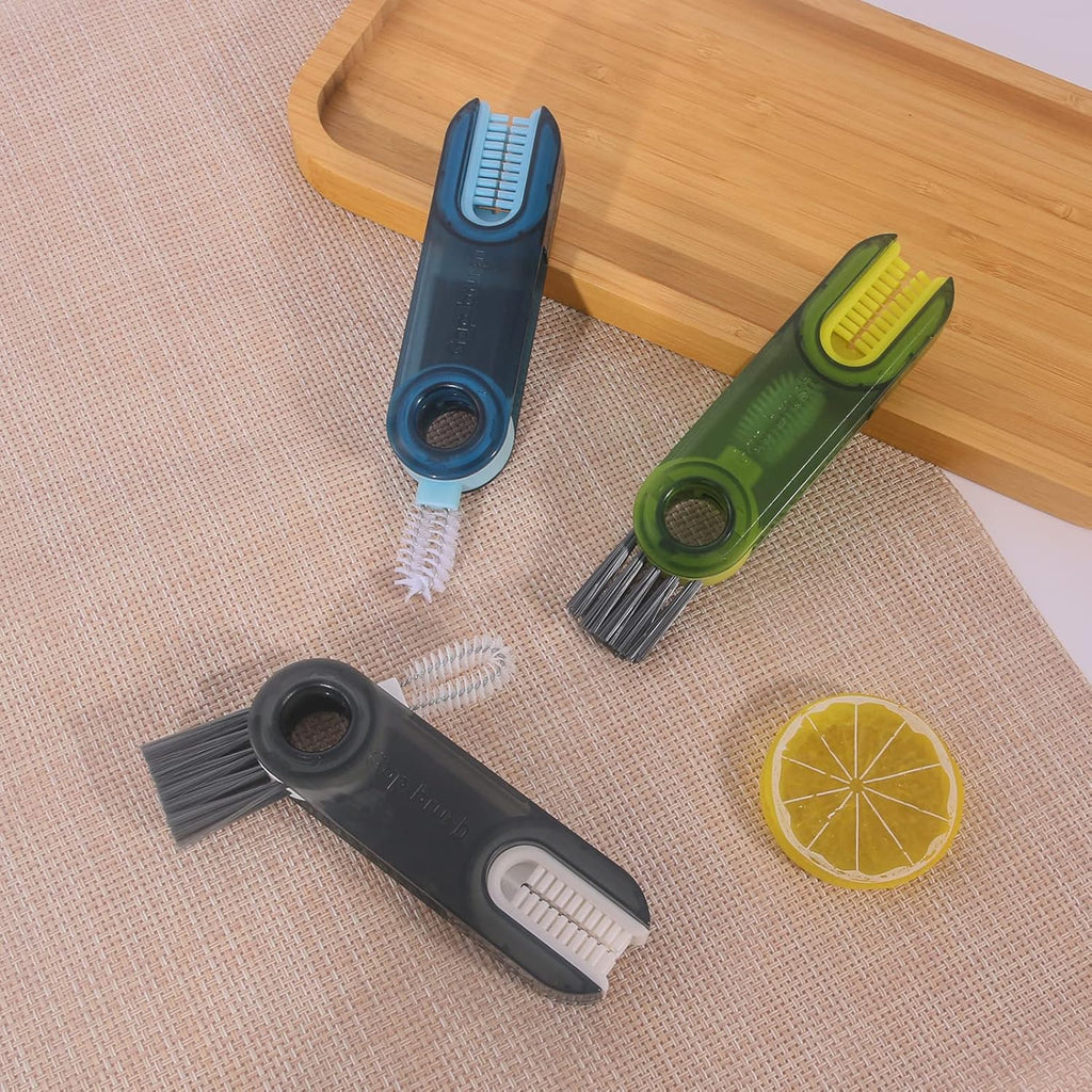 Skiennix 3-in-1 Cup Lid Cleaning Brush Set - Multifunctional Insulation Bottle & Silicone Holder Cleaner