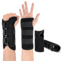 SATINIOR 2 Pack Carpal Tunnel Wrist Brace Night Wrist Sleep Support with Metal Splint Adjustable Compression Strap for Women Men Tendinitis Sports Sprained Pain Relief(Right and Left Hand,Black)