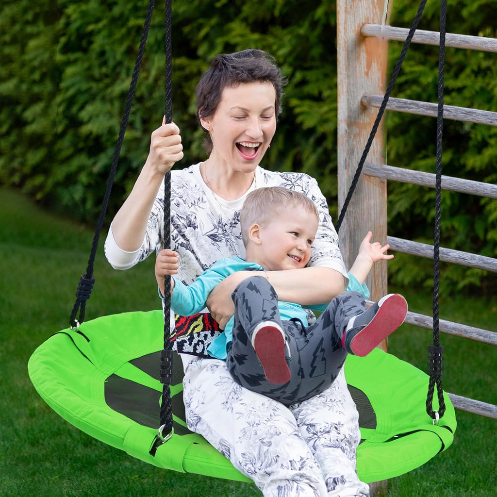 Trekassy 40-Inch 700lb Saucer Tree Swing - Waterproof 900D Oxford Fabric, Steel Frame & Adjustable Ropes