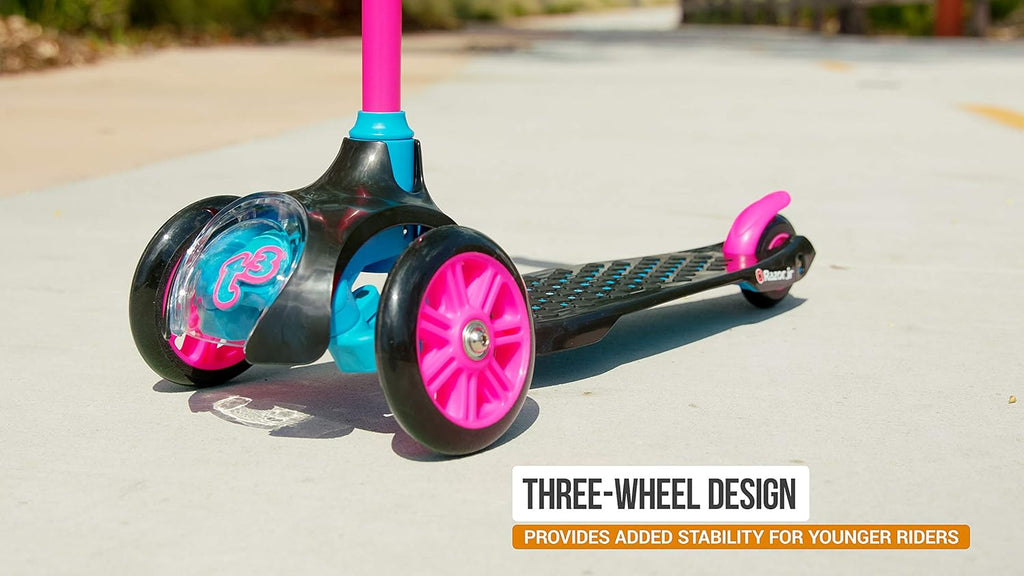 Razor Jr. T3 Kick Scooter for Kids 3+ | Lightweight Design with Advanced Tilt-to-Turn Technology, 48 lbs Max