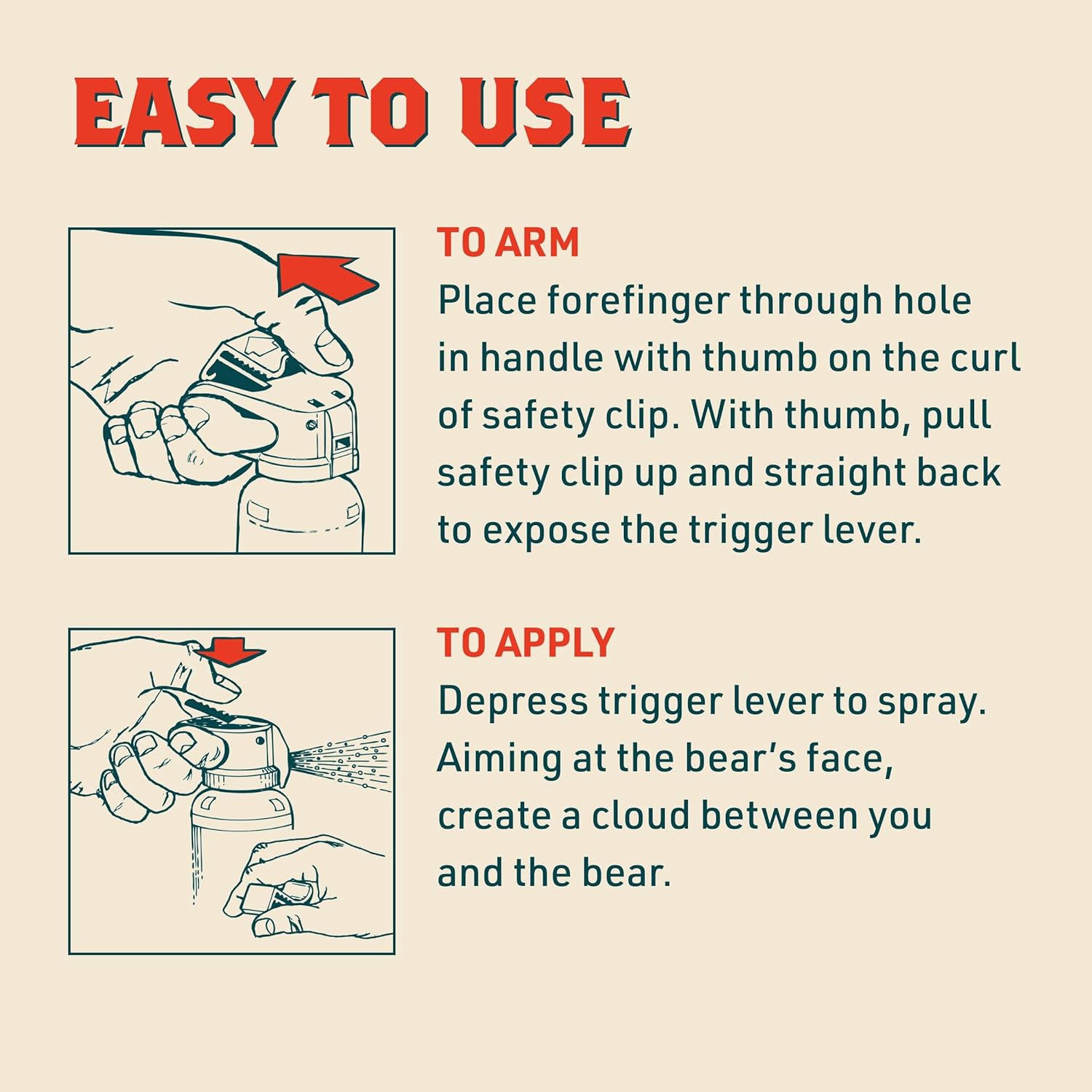 Trail Boss Bear Spray - Maximum Strength 35 ft Range | EPA Registered 7.9 oz for Hiking & Outdoor Safety