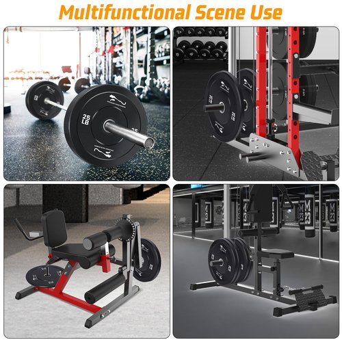 GarveeLife Weight Plates Set, 2 in Universal Fit, Olympic Bumper Plates With Steel Insert for Strength Training, Rubber Weight Plates for Barbell Home Gym, 35 LBS*2