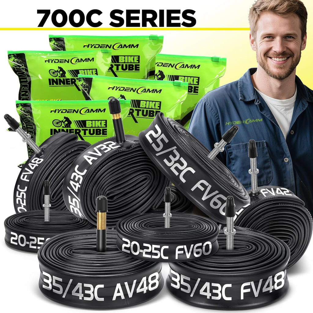 700C Bike Tube by [Brand Name] - Durable Butyl Inner Tube with 2 Tire Levers | Fits 700x20C-25C
