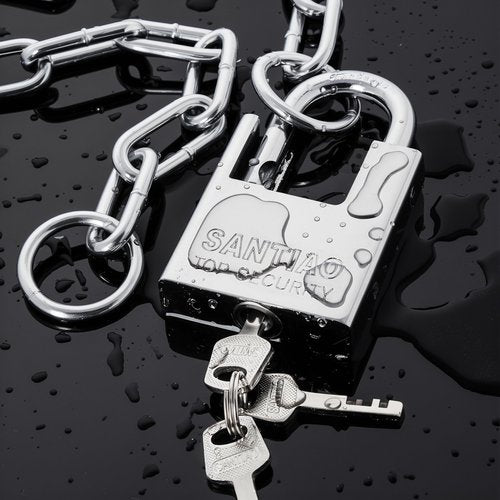 39 Inch/1 Meter Chain Lock with Heavy Duty Locks Stainless Steel Security Anti Cut Padlock with Same Keys Anti Theft Protection for Bicycle,Motorcycle,Scooter,Door,Fence,Garage