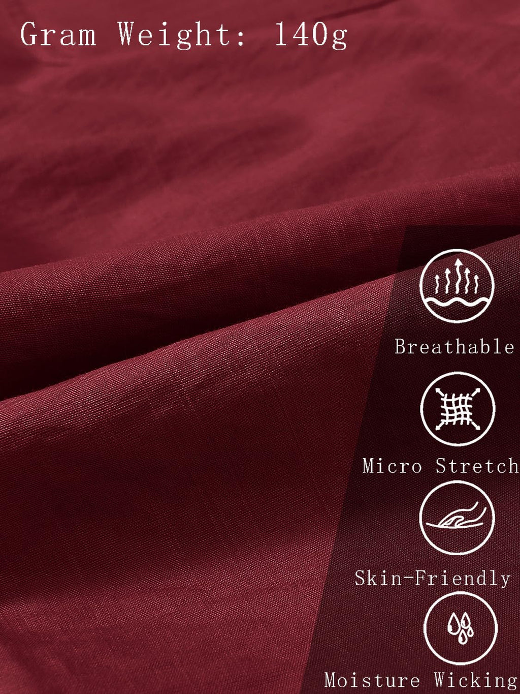 MoFiz Hiking Cargo Pants for Women with Pockets Lightweight Quick Dry Athletic Outdoor Summer Travel Casual Joggers Sweatpants Wine Red XL