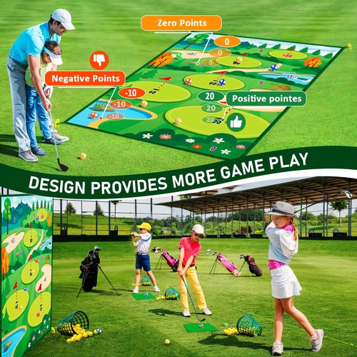 Golf Training Mat 12”*17“with Instant Swing Feedback & Durable - Portable Practice Mat for Indoor/Outdoor Use, Ideal for Golfers of All Levels, for Men Women