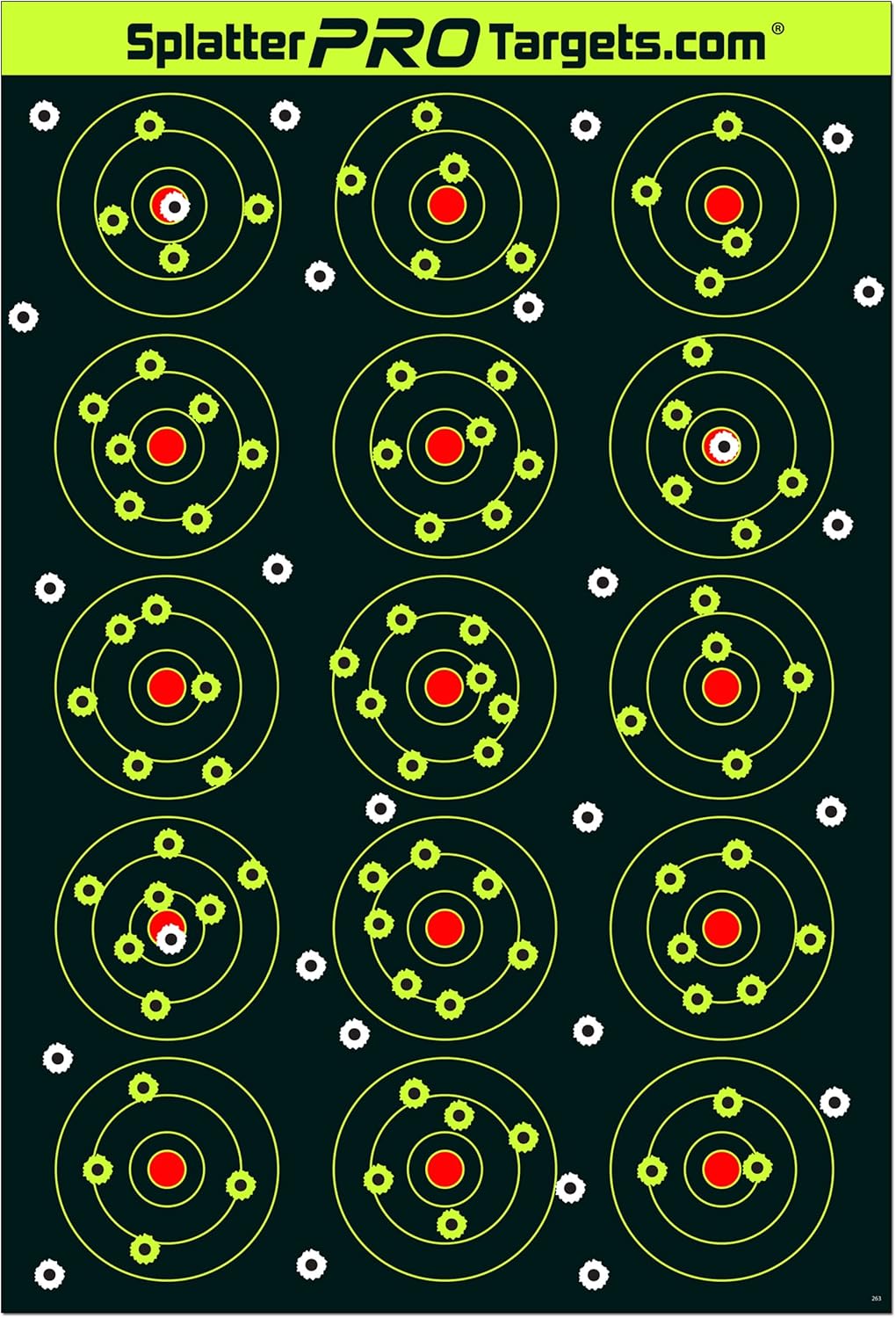 Splatter Targets by [Brand Name] - 12x18 Inches | Bright Impact Burst for Instant Shot Visibility
