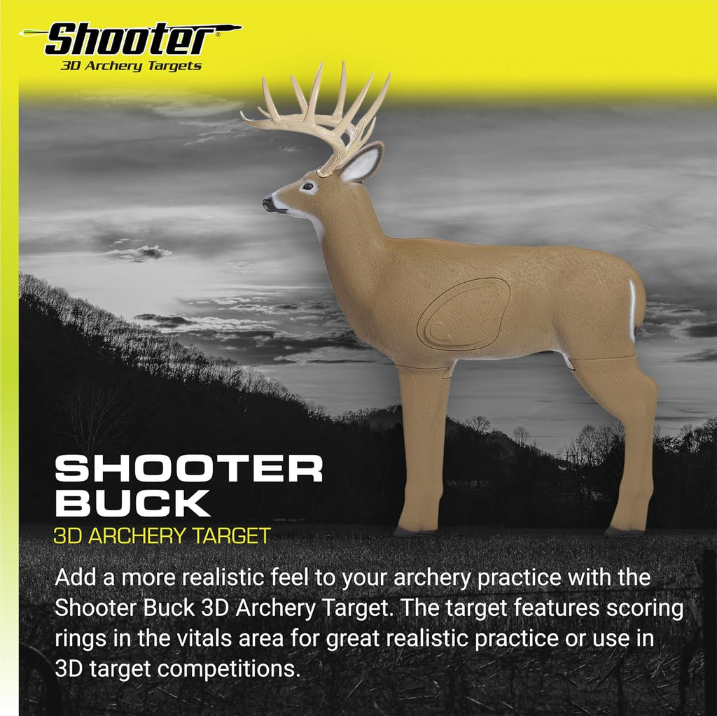 Shooter Buck 3D Deer Archery Target - Realistic Design for Accurate Practice | Durable & Weather-Resistant