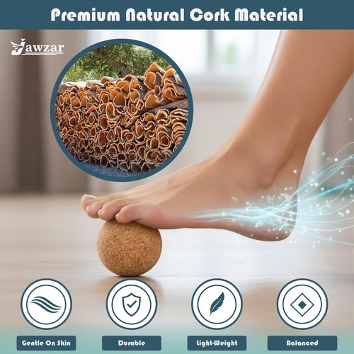 Premium Cork Balance Board – Foot Strengthener & Ankle Stability Trainer for Mobility Support, Fall Prevention & Physical Therapy | Natural Cork Foot Function Trainer for Balance, Rehab & Daily Wellness